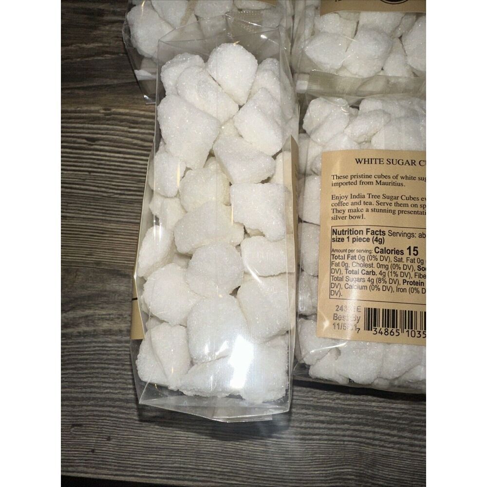 India Tree White Sugar Cubes 12 oz Pack of 6. Exp 11/5/31. - Picture 4 of 5